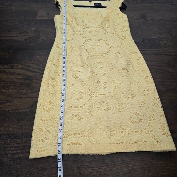 ADRIANNA PAPELL Womens Sleeveless Eyelet Sheath Dress SZ 12 Cocktail Wedding - Picture 6 of 9